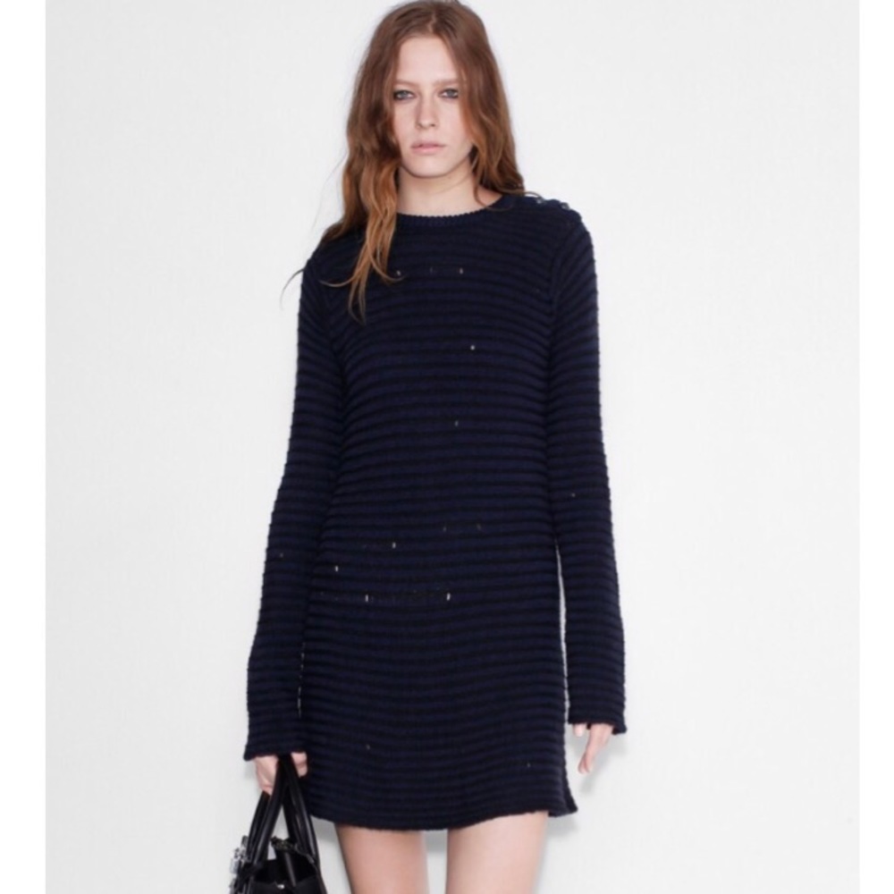 ๐ธ๐ Zadig & Voltaire แฆ Jada Robe Dress แฆ Navy - Picture 1 of 8